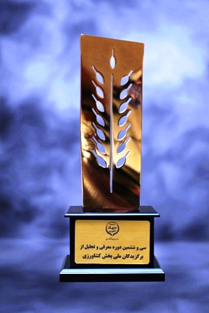 شرکت مکمل سازی هشتگرد نمونه و برتر ملی - برگزیده سی و ششمین جشنواره وزارت کشاورزی